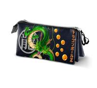 Dragon Ball Shenron-Astuccio Triplo, Blu Scuro, 23 x 11 cm