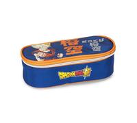 DRAGON BALL SUPER - Astuccio Scuola Ovale Ufficiale Dragon Ball, Ideale per Riporre la Cancelleria, con Divisorio Interno con Passanti Elastici e Pratica Chiusura a Zip, 22 x 7h x 9,5 cm