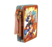 CyP Brands- Dragon Ball, Estuche, Plumier de 3 Pisos, Material Escolar, Multicolor, Producto Oficial