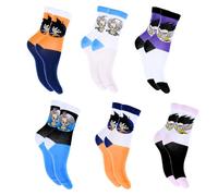 Dragon Ball Z Calzini per Ragazzi, Calze Alti con Design Goku Vegeta e Trunks, Set di 6 Calzini Regalo per Bambino e Adolescenti, Taglia EU 27/30