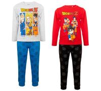 Dragon Ball Z - Pigiama Bambino 100% Cotone Manica Lunga | Due Modelli con Goku Vegeta Gohan | Completo Notte Ragazzo Morbido e Traspirante - Taglie 6-12 Anni [4002 Rosso - 6 Anni]