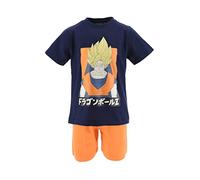 Dragon Ball Z Pigiama per Ragazzi, Maglietta e Pantaloncini Set 2 Pezzi Ragazzo, Saiyan Pigiama in Cotone per Bambino e Adolescenti, Taglia 4 Anni, Arancia