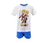 Dragon Ball Z Pigiama per Ragazzi, Set da 2 Pezzi Design di Gohan, Pigiama in Morbido Cotone Maglietta e Pantaloncini, Taglie 4 a 10 Anni (IT, età, 6 Anni, Regular, Bianco)