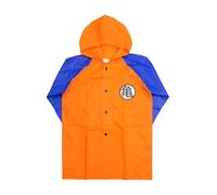 Dragon Ball Z - Poncho Antipioggia Bambino con Cappuccio | Mantella Impermeabile Rain Coat Leggera in PVC con Bottoni a Scatto - Taglie 5/6 7/8 9/10 Anni [20008 Arancione - 7-8 anni]