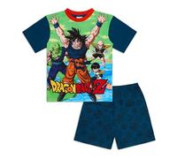 Dragon Ball Z Set pigiama per bambini con stampa di personaggi Goku, Vegeta e anime, biancheria da notte a maniche corte blu per bambini, età 7-15 anni, Blu, 12-13 Years