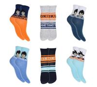 Dragon Ball Z Super Calzini per Ragazzi, Set di 6 Calzini Classici in Cotone per Bambino, Taglie EU 23 a 34 (IT, Numero, 27, 30, Regular, Multicolore)