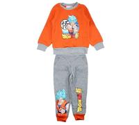 Dragon Ball Z - Tuta Bambino 3-8 Anni | Completo Caldo Felpato Invernale | 2 Colori Blu o Arancio | Goku Super Saiyan | Licenza Ufficiale | Pantaloni con Stampa e Polsini [6572 Arancione - 3 anni]