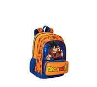 DRAGON BALL - Zaino Scuola Ufficiale Dragon Ball, Zaino Bambina con 2 Ampi Spazi, Tasche Laterali e Frontale, Spallacci Regolabili Imbottiti, Retro e Fondo Termoformati, Chiusure a Zip, 32x43Hx23 cm