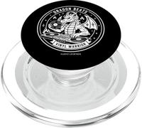 Dragon Beats Vinyl Warrior DJ Produttore musicale Gym Graphic PopSockets PopGrip per MagSafe