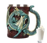 Dragon Beer - Tazza da caffè in acciaio , motivo gotico, decorazione medievale, decorazione per feste
