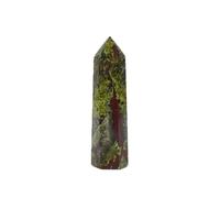Dragon Blood Stone Crystal Tower, Polished Green and Red Gemstone Point Wand, Obelisk Stone for, Home Décor, Multiple Sizes