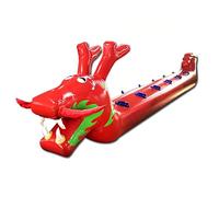 Dragon Boat gonfiabile per team building, giochi all'aperto e interni, materiale PVC, include pompa ad aria, perfetta per il posto di lavoro e le feste