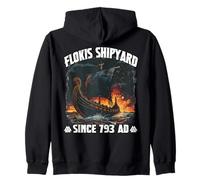 Dragon Boat & Runes - Legendary Viking motivo per Warriors Felpa con Cappuccio