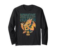 Dragon Book Lover Romantasy Over Reality - Lettore di capitoli Maglia a Manica