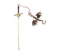 Dragon Bookmark, Fantasy Page Marker, Intricate Metal Design, Collectible Novelty Accessory, Book Lover Gift, Ideal for Kids, Teens, Adulti, Reading Fans, Mythical Story Enthusiasts