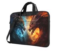 Dragon - Borsa per laptop da 15,6 pollici, motivo animali fantasy, con tracolla, portatile, antiurto, protettiva, per il trasporto del computer, valigetta per donne e uomini, Multicolore, 13 inch