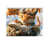 Dragon Calendar - Paper Wall Wire Binding Monthly Fantasy Dragons