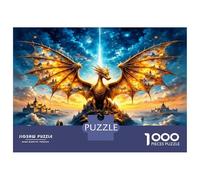 Dragon Castle Sky 1000 Pezzi Puzzle Classico Mythical Power Set Puzzle Cartone Spesso - Ultra Difficile, Relax E Creatività, Ideale Per Tempo Libero Indoor E Regali 38x26cm/1000pcs