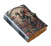 Dragon Celestial Leather Journal for Writing , Dragons and Dungeons Journal, Wizard's Journal, Perfect for Writing, Sketching, Book of Shadows, Grimoire Leather Journal for Magic Book DND Leather