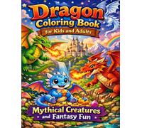 Dragon Coloring Book for Kids and Adults: Mythical Creatures and Fantasy Fun: Magical Dragons Easy to Detailed Designs for Relaxation Creativity and Stress Relief