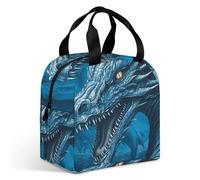 Dragon Cool Blue - Borsa termica per il pranzo, grande capacità, a prova di perdite, isolata, per donne e uomini, borsa termica portatile per ufficio, viaggi e picnic