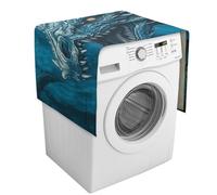 Dragon Cool Blue - Copertura per lavatrice con tasche portaoggetti, antipolvere per lavatrice e asciugatrice, copertura antipolvere per frigorifero e elettrodomestici da cucina