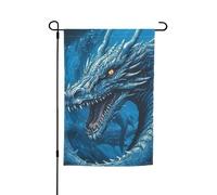 Dragon Cool Blue Garden Flag Double Sided Farmhouse Holiday Yard Flag 30,5 x 45,7 cm banner stagionale all'aperto per primavera estate prato portico decorazione casa piccola bandiera giardino