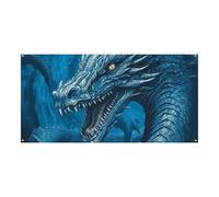 Dragon Cool Blueb - Striscione grande per feste, 180 x 90 cm, da appendere alla parete, per feste di compleanno, per esterni e interni, decorazione per feste