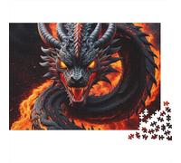 Dragón de Fuego Mítico Puzzle Da 1000 Pezzi in Carta Ecologica Per Bambini, Puzzle Di Relax Mentale, Divertimento in Pausa Ufficio, Puzzle Più Venduto Per Feste Di Bambini 70x50cm/1000pcs
