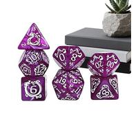 Dragon Dice Set, Role Play Game Toy, 2.76x1.97x1.97 Inches Interactive Roll Cube with Engraved Pattern Design, Sturdy Activity Accessory Style, Tabletop Game Tool for Party Family