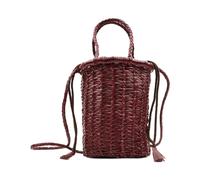 Dragon Diffusion - Borsa Mini a Secchiello in Tessuto Jali Rosso - - Bags - Donna - Rosso - ONE SIZE