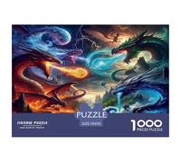 Dragon Duel 1000 Pezzi Puzzle Classici Per Adulti E Bambini A Partire Da 12 Anni Giochi Rilassamento E Intelligenza Ideale Per Amanti Dei Puzzle Esperti - Decorazione Domestica 70x50cm/1000pcs