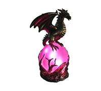 Dragon Egg Night Lights - Resin Fantasy Dragon Table Lamp Decor, USB LED Glowing Dragons Egg Figurine, Gothic Resin Desktop Night Lamp for Halloween, Home, Bedroom, Bookshelf & Fantasy Room Decoration