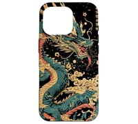 Dragon Embrace: Sakura & Wave Art Fusion Graphic Custodia per iPhone 16 Pro