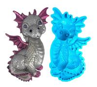 Dragon Epossidico - Candela A Forma Di Drago | Dàgon Stampo Resina Epossidica | Stampo In Silicone Crea Splendide Figurine Che Producono Stampo Di Fusione Epossidica Per Desktop Per Porte Appeso A Par