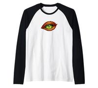 Dragon Eye - L'emblema Originale del Drago di Fuoco Maglia con Maniche Raglan