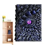Dragon Eye Notebook - Resin Engraved Journal, Embossed Writing Book, Multipurpose Hardcover Travel Notepad | Decorative Dragon Lover Accessory Suitable Daily Notes Sketching School Collectiblle