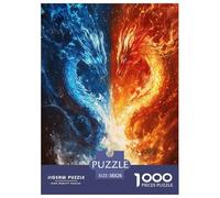 Dragon Fantasia Arte Creatura Fantastica 1000 Pezzi Puzzle Per Adulti Jigsaw Regalo Per Amore E Amico Per Gioco Familiare Decorazione Interna Unica Gioco Education Stress Relief 38x26cm/1000pcs