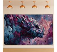Dragon Fantasy Art Sfondo colorato, astratto per feste, per fotografia interni/esterni, forniture per eventi interni ed esterni, 180 x 109 cm