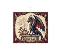 Dragon Fireworks - Tappetino scolapiatti per cucina, stile vintage, assorbente, in microfibra, stile medievale, 40,6 x 45,7 cm