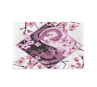 Dragon Flowers Yin Yang pittura rosa adulto puzzle di legno puzzle 1000 pezzi 29.5 × 19.7 pollici
