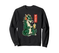 Dragon Gamer Ukiyo-e Giapponese con tè Boba Felpa