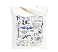Dragon Gifts - Borsa tote con design a forma di drago e spada, borsa con draghi per gli amanti dei libri, merch della quarta ala, borse estetiche, borsa tote in tela da lettura per donne e uomini