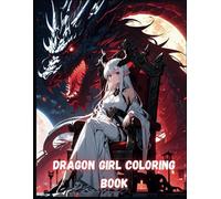 Dragon Girl Coloring Book - Anime Coloring Book for Adults and Teens, Anime Girl Coloring Book