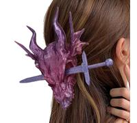 Dragon Hair Clip, Dragon-Shaped Claw Set, 7,87 x 5,91 in 3D Printed Barrette, Cool Styling Accessory, Lightweight Cosplay Design for Daily Use, Travel, Festival, Wedding Work