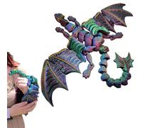 Dragon Hand Puppet - Puppet animale da stampa 3D realistica, morbido giocattolo di drago interattivo | Burattini della narrazione creatura fantasia, burattini per il gioco di ruolo creativi per la fes