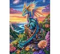 Dragon in A Magical Forest Puzzle 1000 Pezzi Per Decorazione Murale Science Fiction Magical Dream Cartone Rigido Per Adulti Da Incorniciare Incastro Perfetto Per Soggiorno Con Poster Incluso 1000 PCS