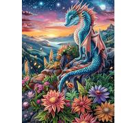 Dragon in Magical Flower Forest Puzzle 1000 Pezzi Per Regalo Di Pasqua Cartone Spesso Per Bambini Magical Animal Fairy Tale Attività Educativa Per Tutta La Famiglia Con Confezione Regalo Qualità Garan