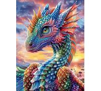 Dragon in Magical Forest Puzzle 500 Pezzi Per Regalo Di Laurea Cartone Di Alta Qualità Per Studenti Fairy Tale Cute Animal Per Decorazione Ufficio Stampa Ad Alta Definizione Qualità Premium 500 PCS
