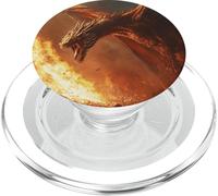 Dragon Inferno L'ira del Fuoco Fuoco Medievale Fantasy PopSockets PopGrip per MagSafe